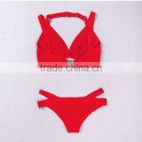 New Fashion Red/Blue Bandage Swimsuit HL Bikinis 2 Piece Swimsuit Red Beachwear thumbnail-5