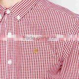 Farah Shirt With Gingham Check Slim Fit Cotton Shirt In Red thumbnail-3