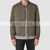 MGOO Customized 100% Cotton Mens Jackets Baseball Style Bomber Jackets Zip Up Long Sleeves Mens Tops thumbnail-2