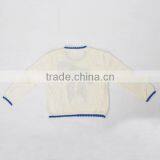 Jacquard Bowknot Infant Knitwear Sweater Scallop Trim Baby Girl Pullover Sweater thumbnail-2