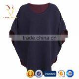 Women Merino Wool Knit Plus Size Ponchos thumbnail-2