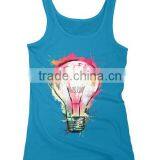 China Custom 100 Cotton Muscle Printed Tank Top Wholesale thumbnail-5