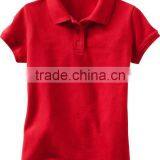 GIRLS PLAIN RED POLO T SHIRT