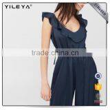 2017 Summer Fashion Long Floral Sexy Women Jumpsuit