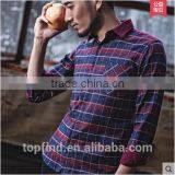 Cotton Long Sleeve Casual Fashionable Man Plaids T-shirt thumbnail-4