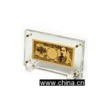 Japan Gold Banknote With Acrylic Base thumbnail-1