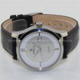 China Wholesale Japan Movt Quartz Watch Stainless Steel Back Leather Strap Custom Watches thumbnail-3