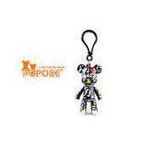 Personalized Promotion Gifts Cold Black White Plastic POPOBE Bear Key Chain