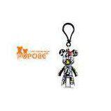 Personalized Promotion Gifts  Cold Black White Plastic POPOBE Bear Key Chain