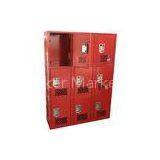 Red Single Door Heavy Duty Lockers , Three Tier Metal Storage Cabinets thumbnail-1