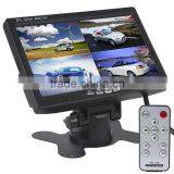 7 Inch TFT LCD Car Monitor Headrest Display Support 4 Split 4Ch Video Input For Rear View Camera DVD GPS With Remote Control thumbnail-6