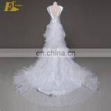 Exquisite Ed A-line Silver Long Sleeveless Beaded Satin Hand-flower Evening Dress 2017 thumbnail-5