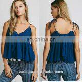 Woman Babydoll Open Bra Top Design Fashion Embroidered Cami thumbnail-2