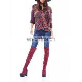 New Fashion Women Clothing Long Sleeve Customized Women Rayon Blouse thumbnail-5