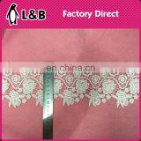 Top Quality White Milk Silk Bridal Embroidery Sewing Wedding Lace Trimmings Chemical Lace Trim White thumbnail-2