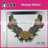 XY-05 Embroiderychemical Lace Collar,colorful Neckline Applique Rose Collars High-fashion Lace Collar Wholesale thumbnail-3