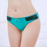 Yun Meng Ni Sexy Underwear Side Lace T-back G-string Soft Cotton Thong Hipister Lingerie