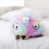 Winter New Pet Dog Little Monsters Fur Apparel Rainbow Plush Coat Small Puppy Overcoat thumbnail-7