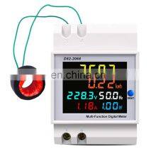 D52-2066 6IN1 AC Monitor 110V 220V 380V 100A Voltage Current Power Factor KWH Electric Energy Digital Frequency Meter VOLT AMP