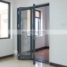 Commercial Interior Patio Aluminum Glass Sliding Folding Door thumbnail-2