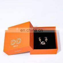 Custom Folding Luxury Rigid Packaging Orange Hamper Ribbon Magetic Closure Large Rigid Luxury Gift Paper Box thumbnail-4