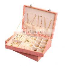 Multifunctional Jewelry Storage Box Earrings Necklace Ring Display Shelf for Bedroom