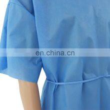 Blue SMS Patient Gown Disposable Breathable Clothing Short Sleeve thumbnail-3