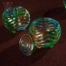Circular Life: Crystal Glass Liuli Craft Candleholder Buddhism Worship Vessel Religious Pray thumbnail-5
