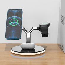 3 in 1 Quick Charge Desktop Wireless Charger Multi-Function Magnetic Charger for IPhone Recommended thumbnail-5