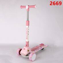 Kids Scooter Kick Scooter Toys Glowing 3-wheel Scooter With Music and Lights thumbnail-1