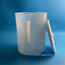 Plastic Pfa Beaker With Handle, 5000ml, Transparent Teflon, Acid and Alkali Resistant, Graduated, Low Background Value Sample Cup thumbnail-2
