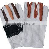 cow split leather glove for welding