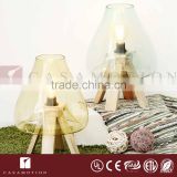 CASAMOTION Vintage Industrial Handmade Color Glass Table Lamp