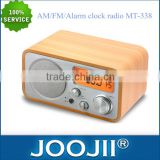 Hot sale alarm clock radio, portable retro am/fm radio
