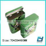 Rectangular Cigarette Tin Box With Higed Lid