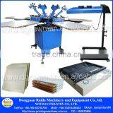 Floor Type Manual 6 Color Screen Printer Multicolor T-shirt Press Screen Printing Machine With Some Printingsupplies
