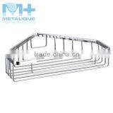 Brass Basket Chrome Corner Wire Basket Bathroom Corner Shelves Lattice thumbnail-4