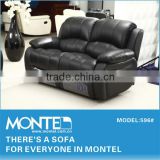 black modern leather recliner sofa set