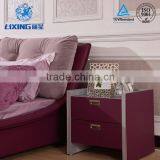Customized Modern European Style Purple Leather Commercial Hotel Bed thumbnail-4