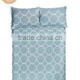 300Thread Cotton Lattice Duvet Cover Set, Full/Queen, Spa Blue