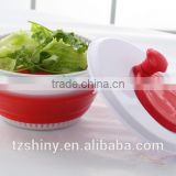 2016 New Arrival Plastic Collapsible Salad Spinner for Vegetable and Fruit Plastic Salad Mixer Multifunctional Salad Spinner