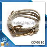 2016 Trending Products Fashion Four Wraps Paracord Fish Hook Bracelet OEM Quality Choice thumbnail-1