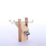 Hi-Speed Bamboo Swivel Usb 2.0 Flash Drive as New Year Giveaway