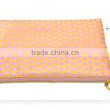 Golden Color With Heart Printing Makeup Brush Bag Case High Capacity thumbnail-4