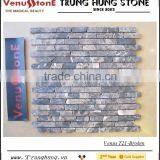 Dark Emperador Broken Edge Marble Mosaic Tiles thumbnail-1