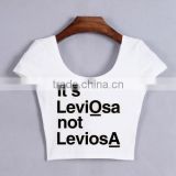 New Fashion LEVIOSA NOT LEVIOSA crop top 100% Cotton Funny Casual T shirts White Black Top Tees