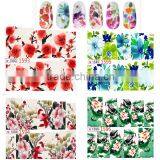 1X Water Stickers Nail Decals Stickers Water Transfers Decal Full Page Cover 12 Flower Designs thumbnail-2