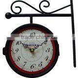 Quartz Double Sides Metal Wall Clock thumbnail-1