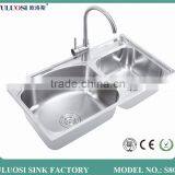 silver pearl sand finish stainless steel freestanding kitchen sink S804