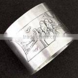 Round Napkin Ring, Metal Napkin Ring, Napkin Holder thumbnail-1
